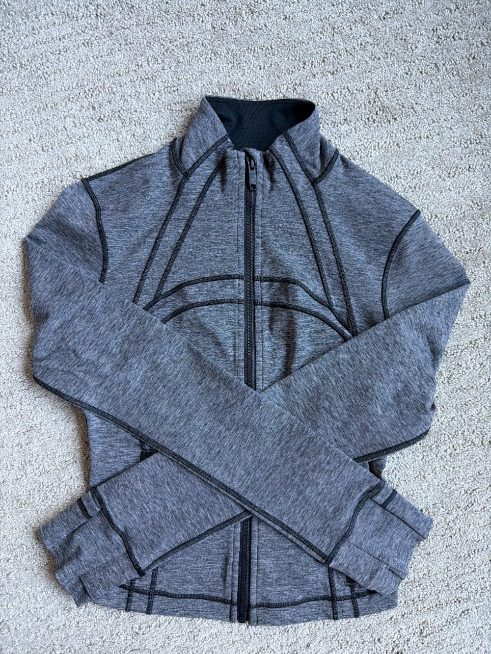 lululemon Heathered grey cropped define jacket